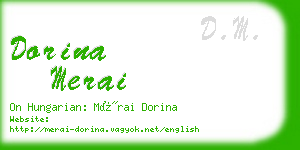 dorina merai business card